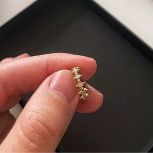 ADINA REYTER 14k Gold and Diamond London Small Diamond Spike Ear Cuff